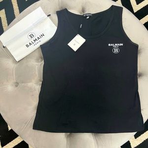 Men’s Balmain crop top all black
